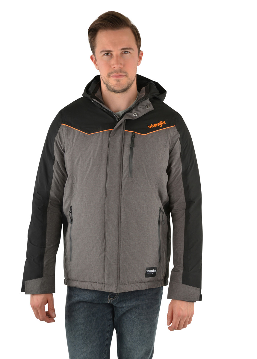 Men Oversized Jacket - Melange Grey - SM2510161B