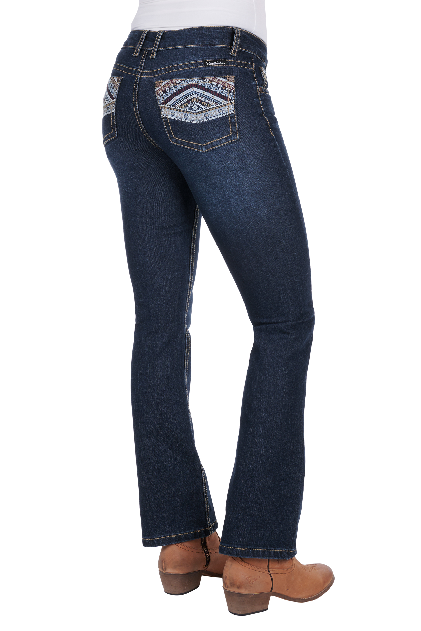 Jean Bootcut Mango Martina Taille 31 - Jambe 33 - Délavé Bleu Foncé - Occasion Très Bon état