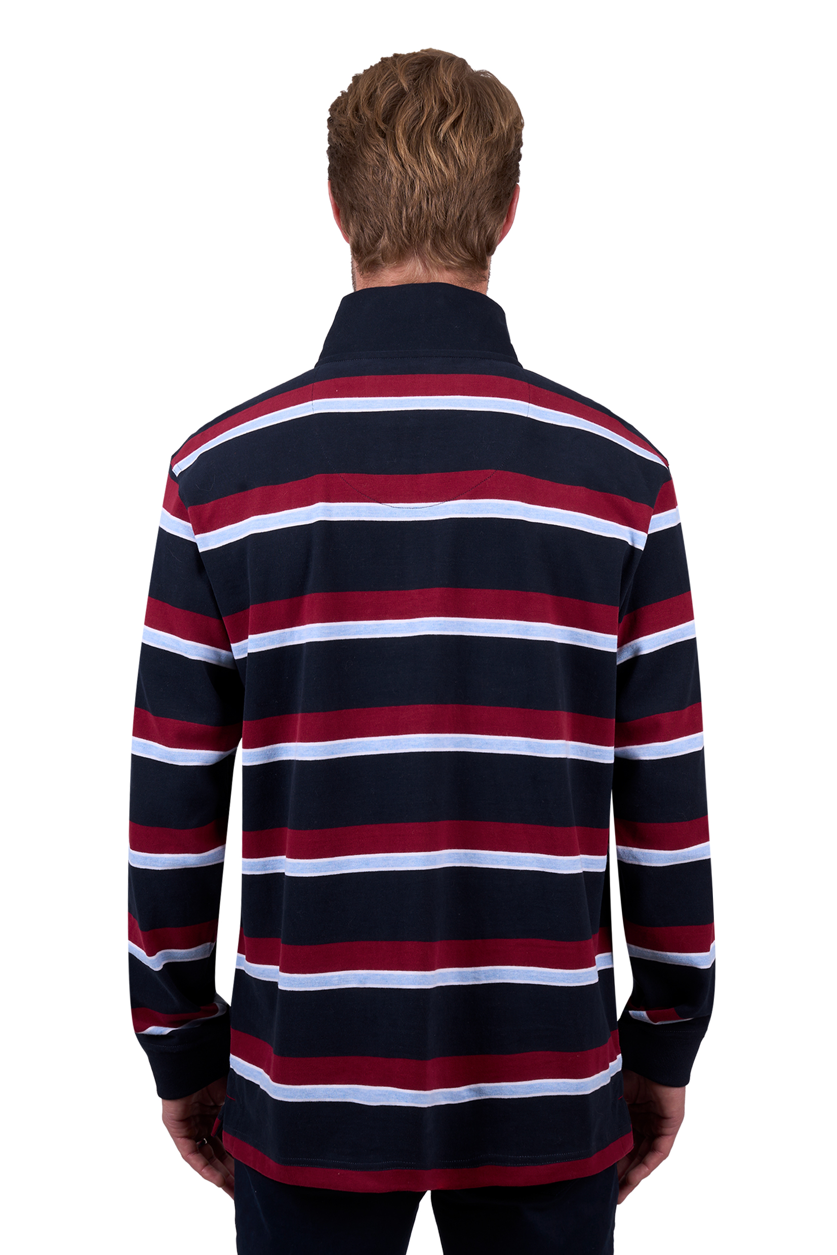 Men’s Rick 1/4 Zip Stripe Rugby