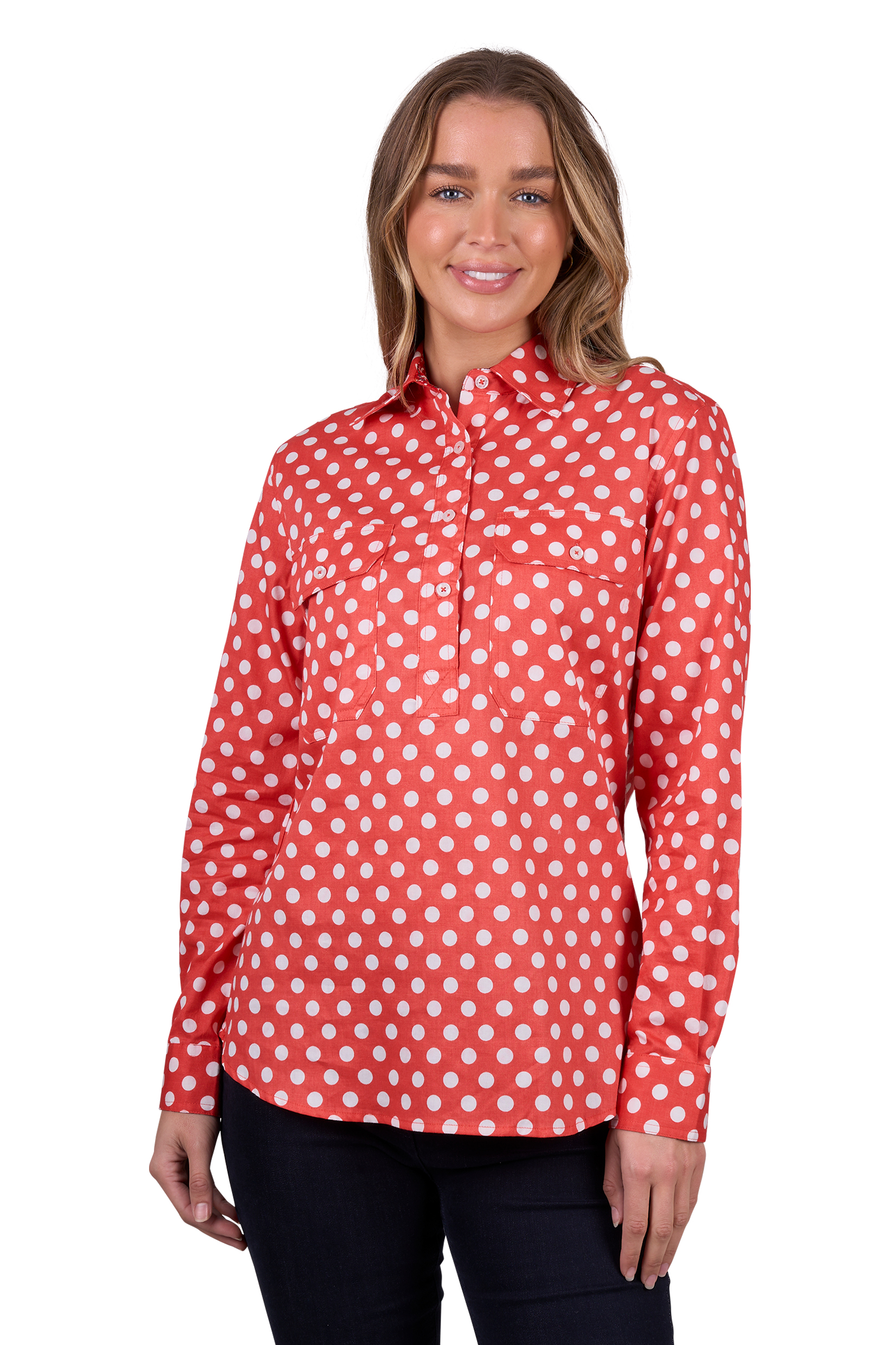 Women’s Jaz Half Placket Long Sleeve Shirt