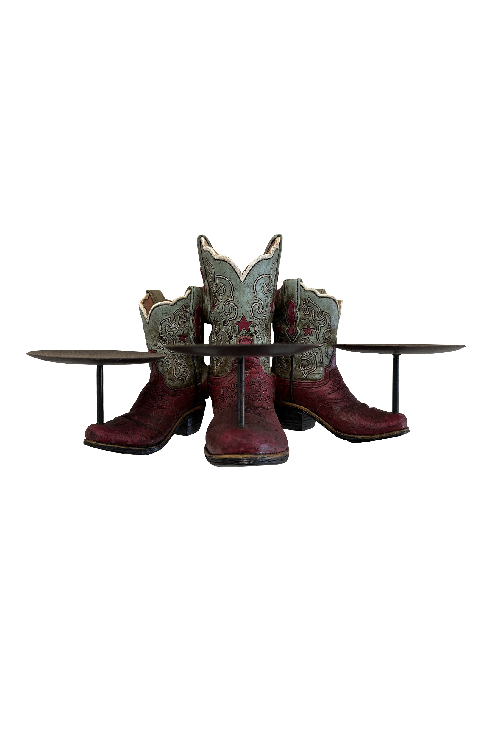 Boot Triple Candle Holder
