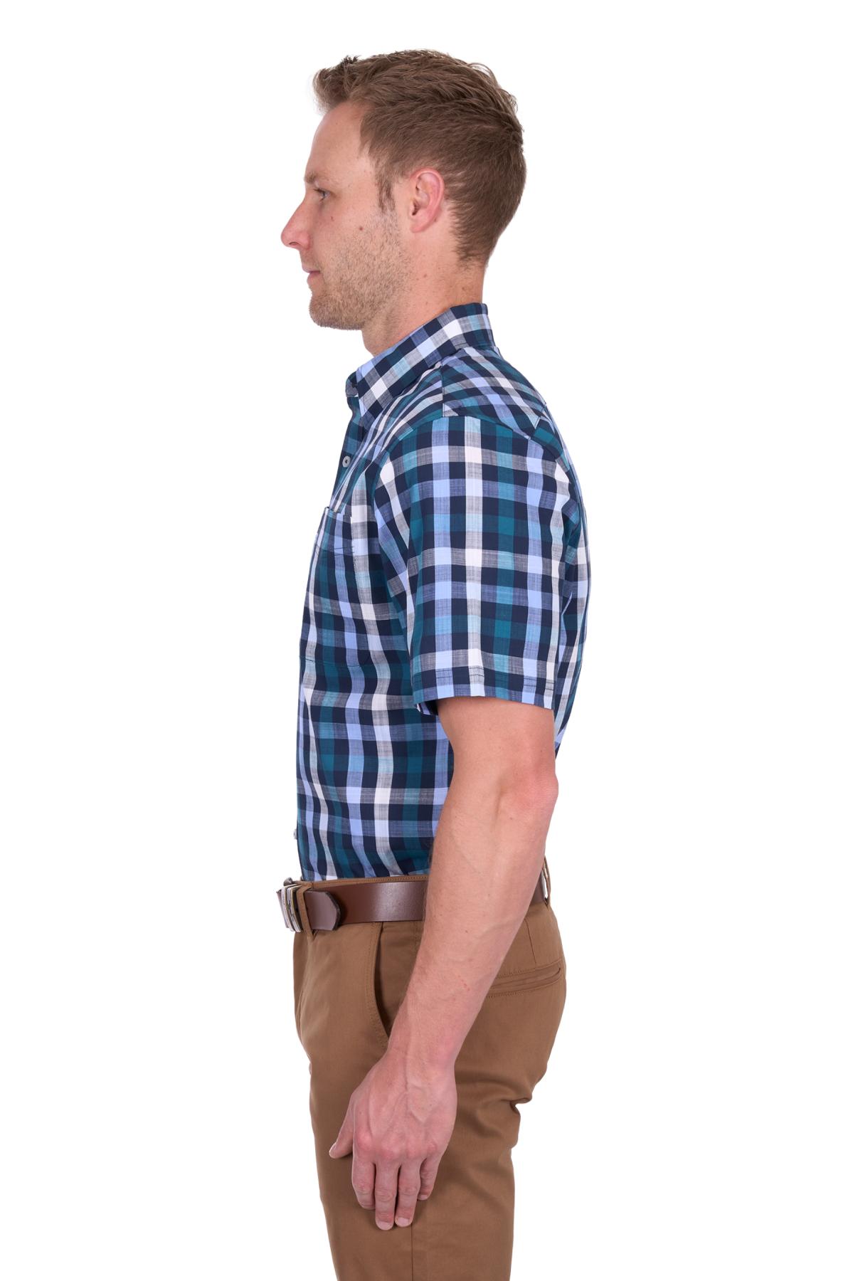 Men’s John Check 1 Pocket Short Sleeve Shirt