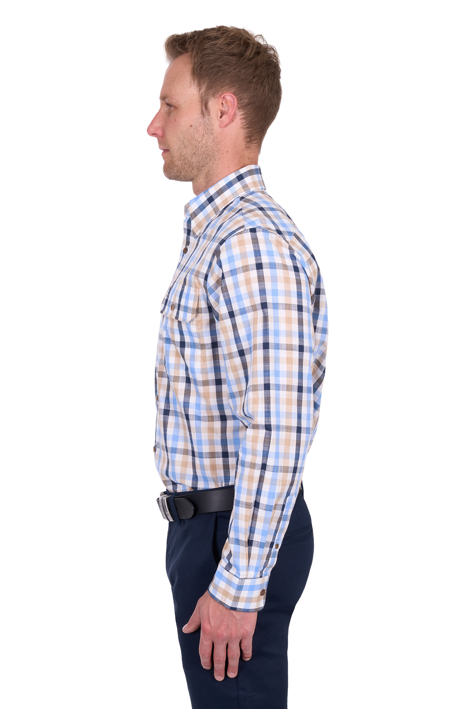 Men’s Jesse Check 2 Pocket Long Sleeve Shirt