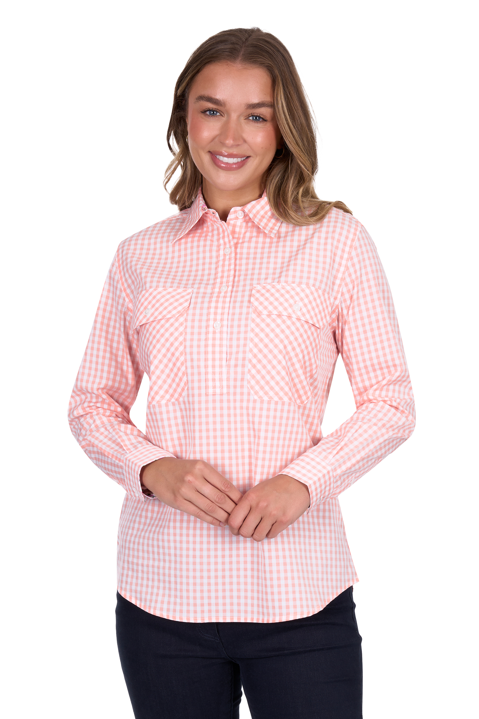 Women's Jenhalf Placketlong Sleeve Shirt