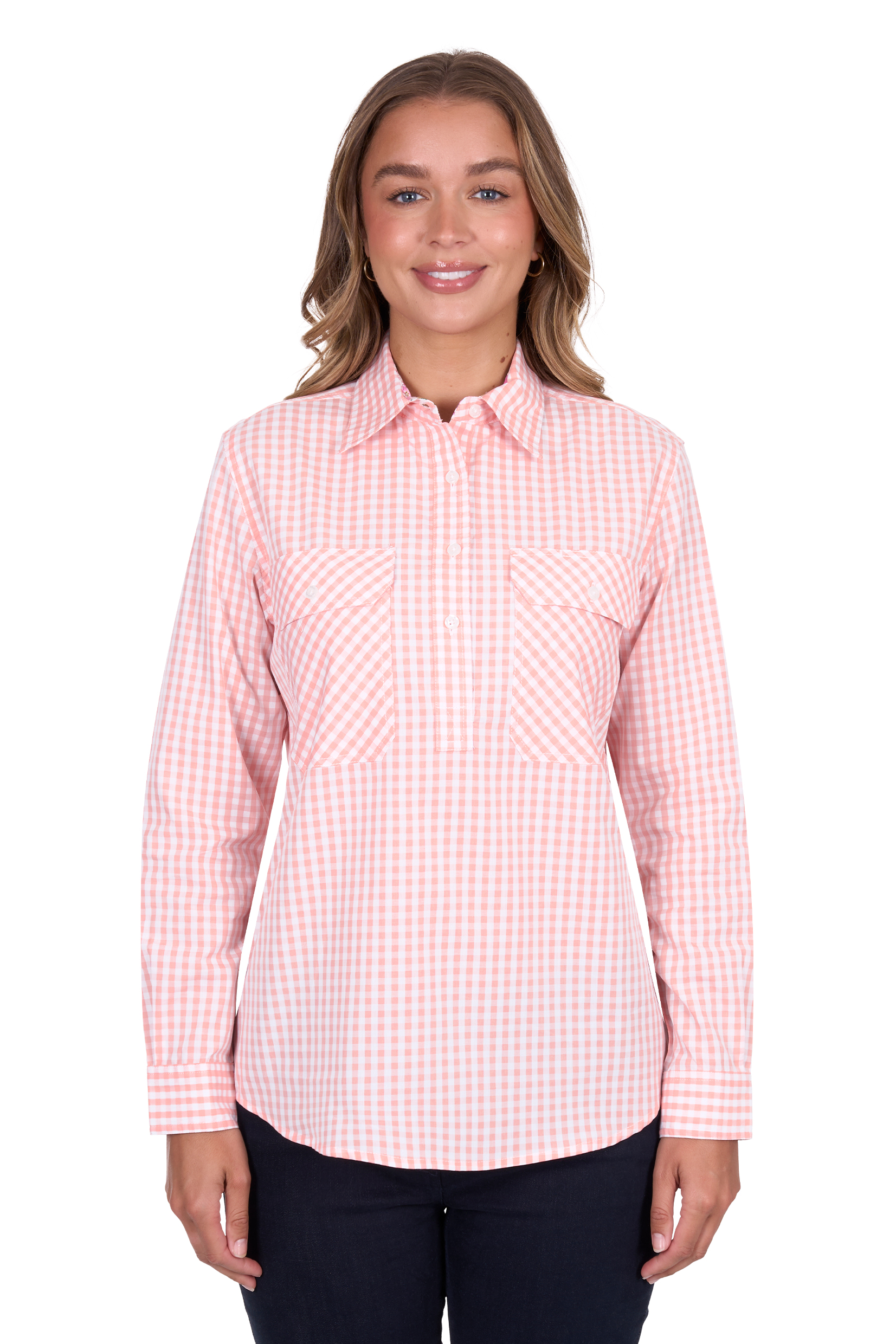 Women's Jenhalf Placketlong Sleeve Shirt