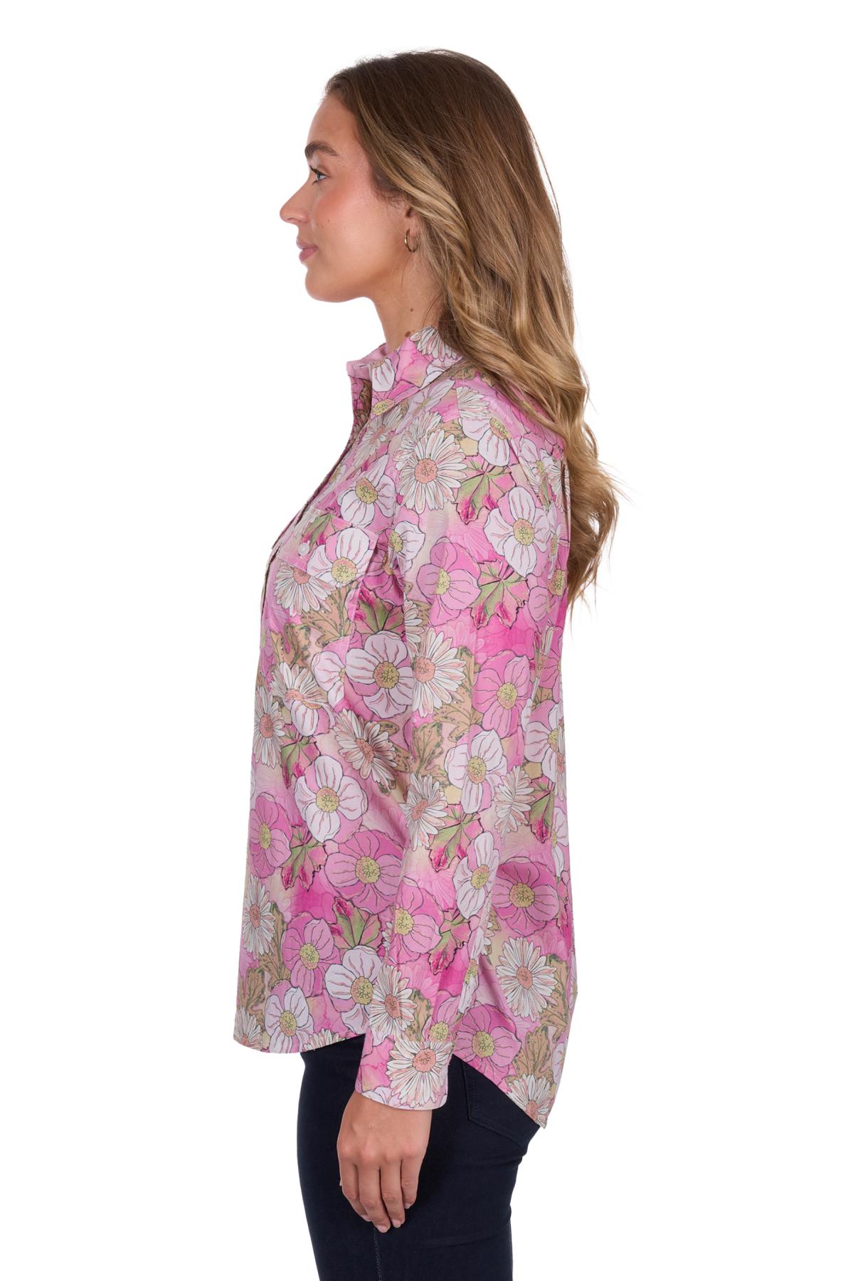 Women's Ettahalf Placketlong Sleeve Shirt