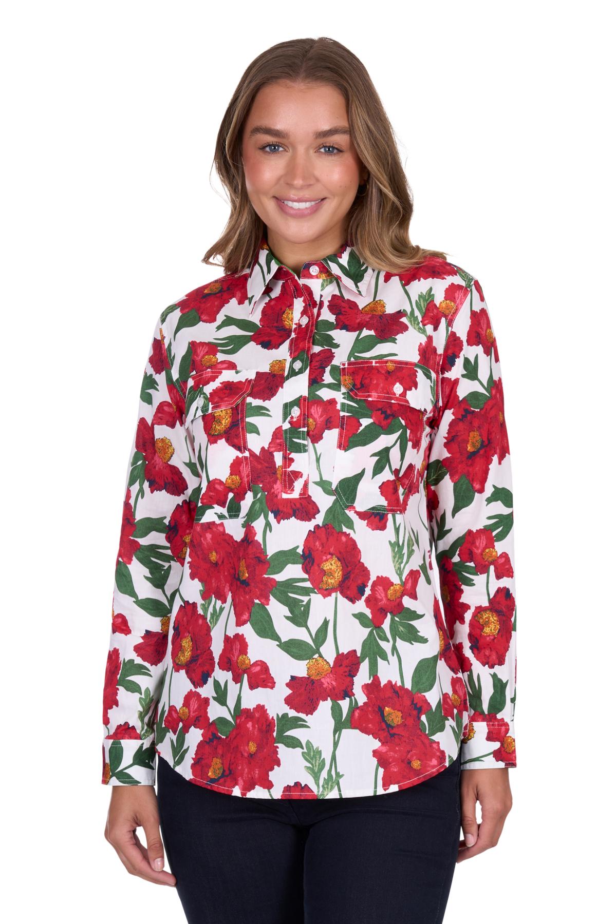 Women's Zoehalf Placketlong Sleeve Shirt