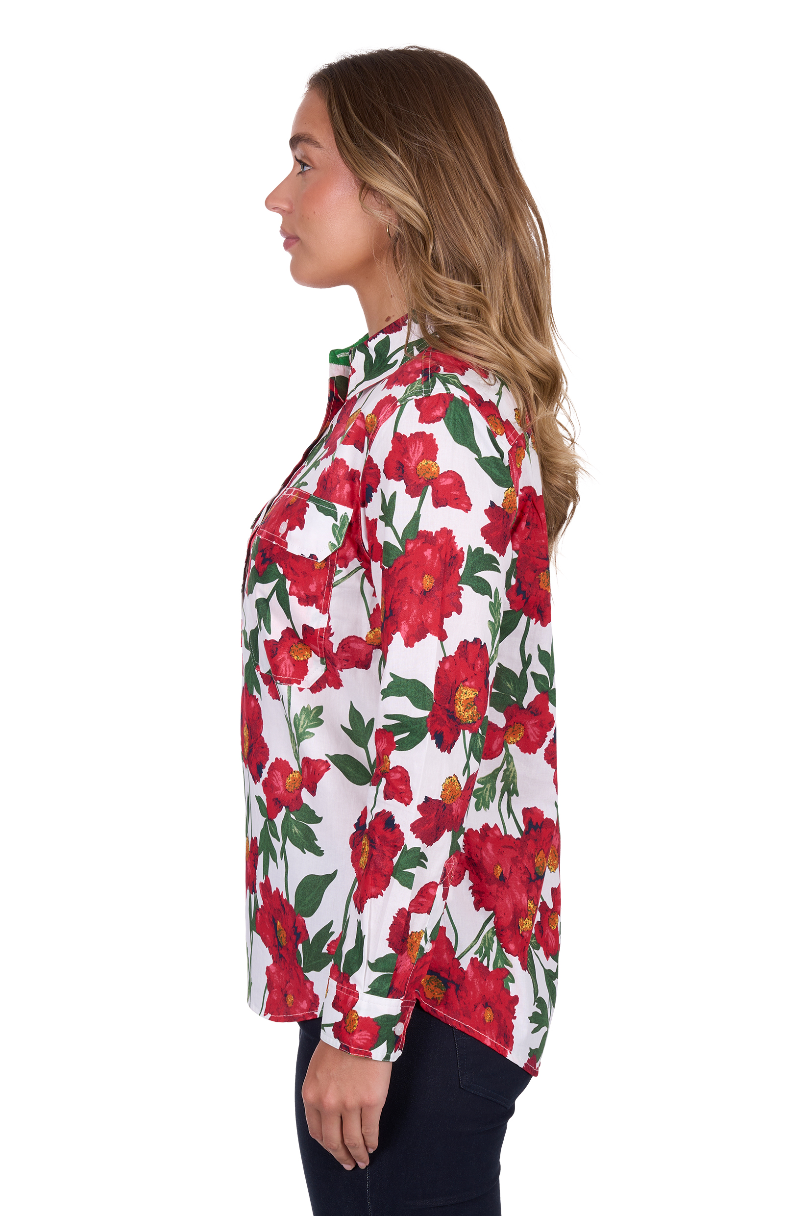 Women's Zoehalf Placketlong Sleeve Shirt