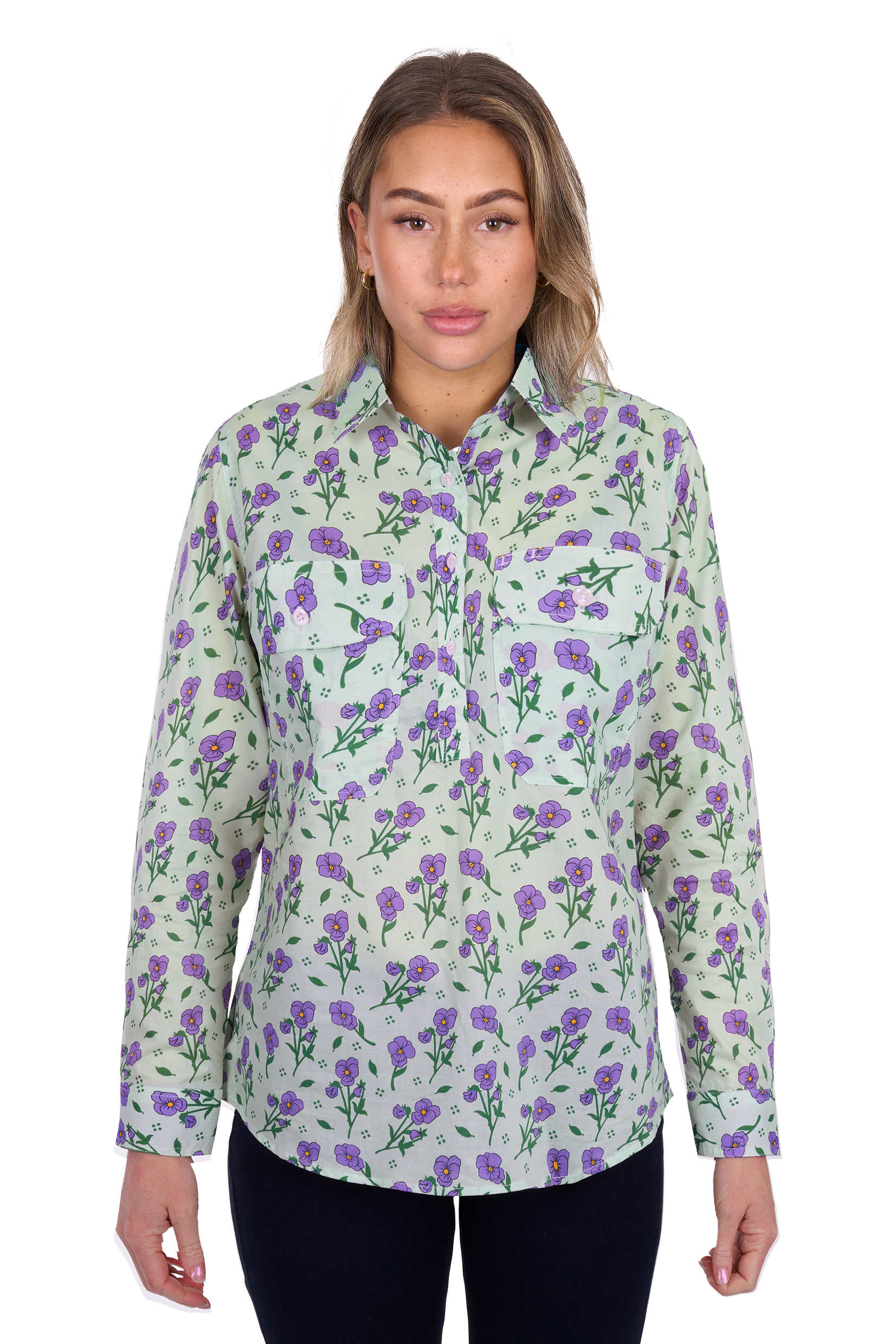 Women’s Lynnhalf Placketlong Sleeve Shirt