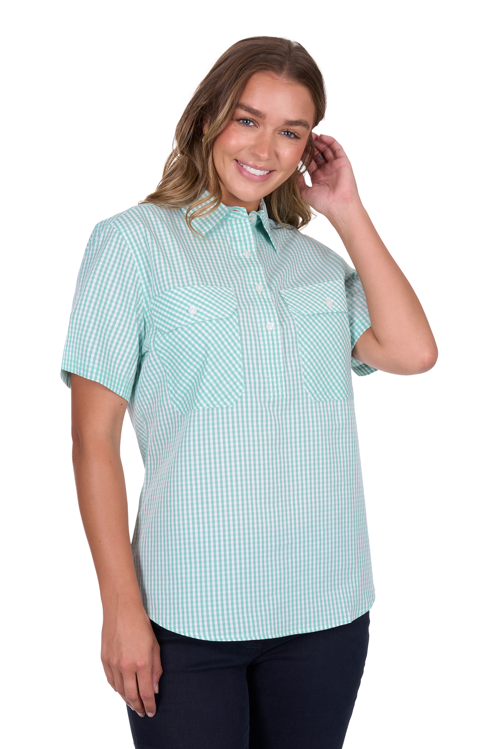 Women's Gracehalf Placketshort Sleeve Shirt