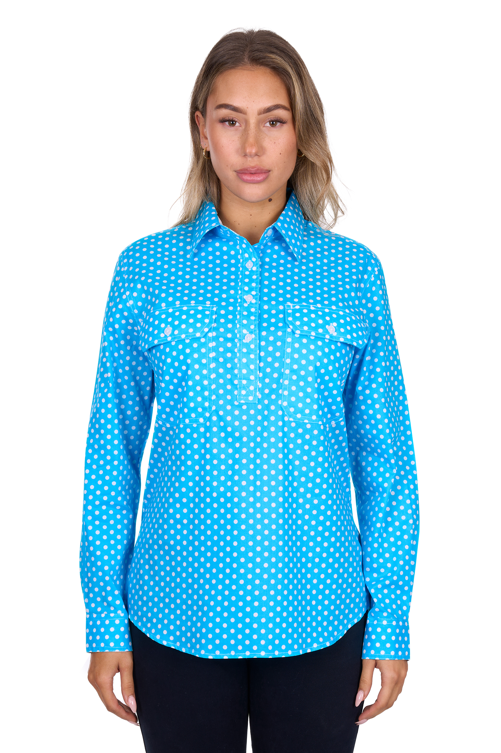 Women's Siahalf Placketlong Sleeve Shirt