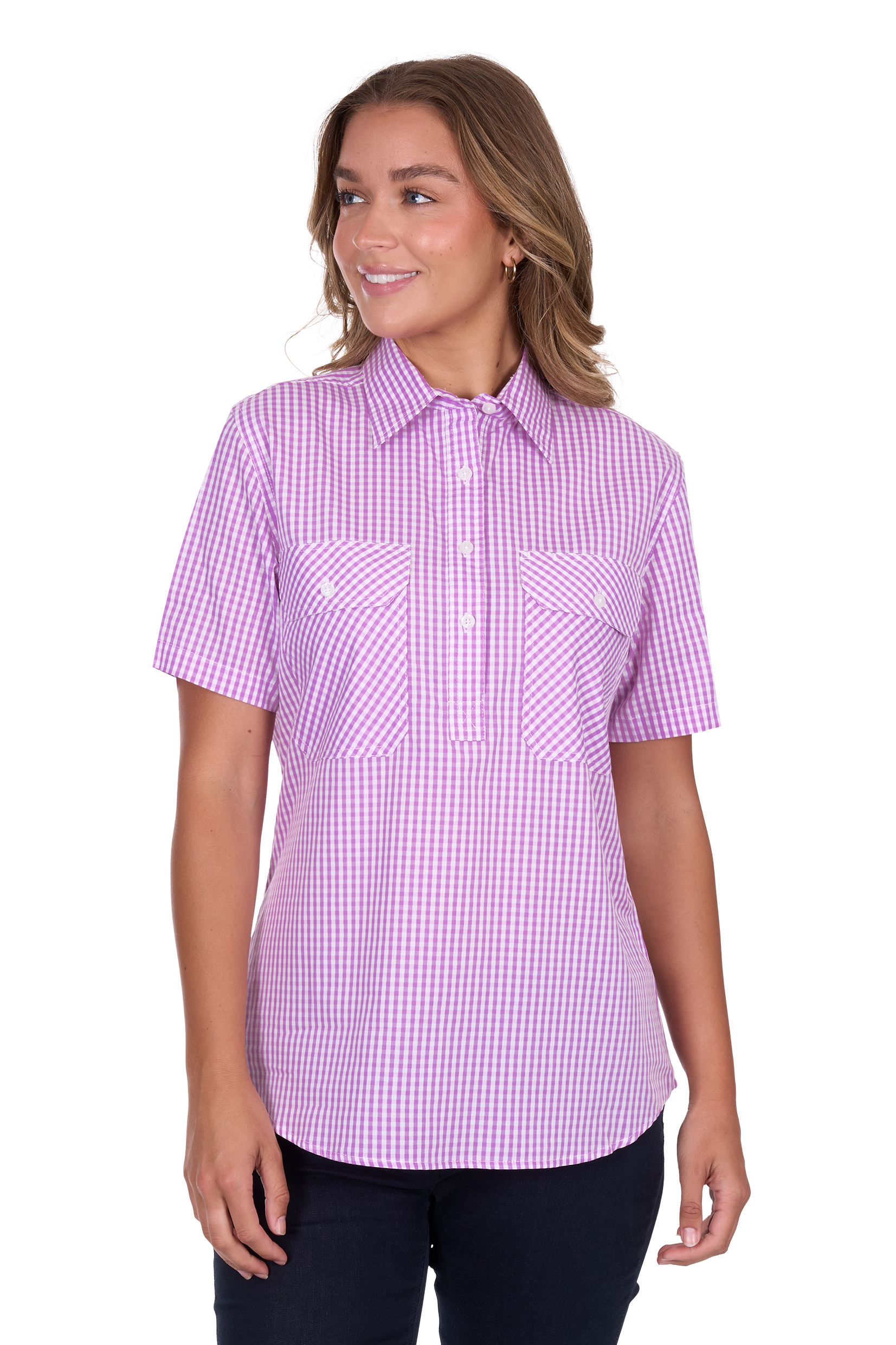 Women's Gracehalf Placketshort Sleeve Shirt