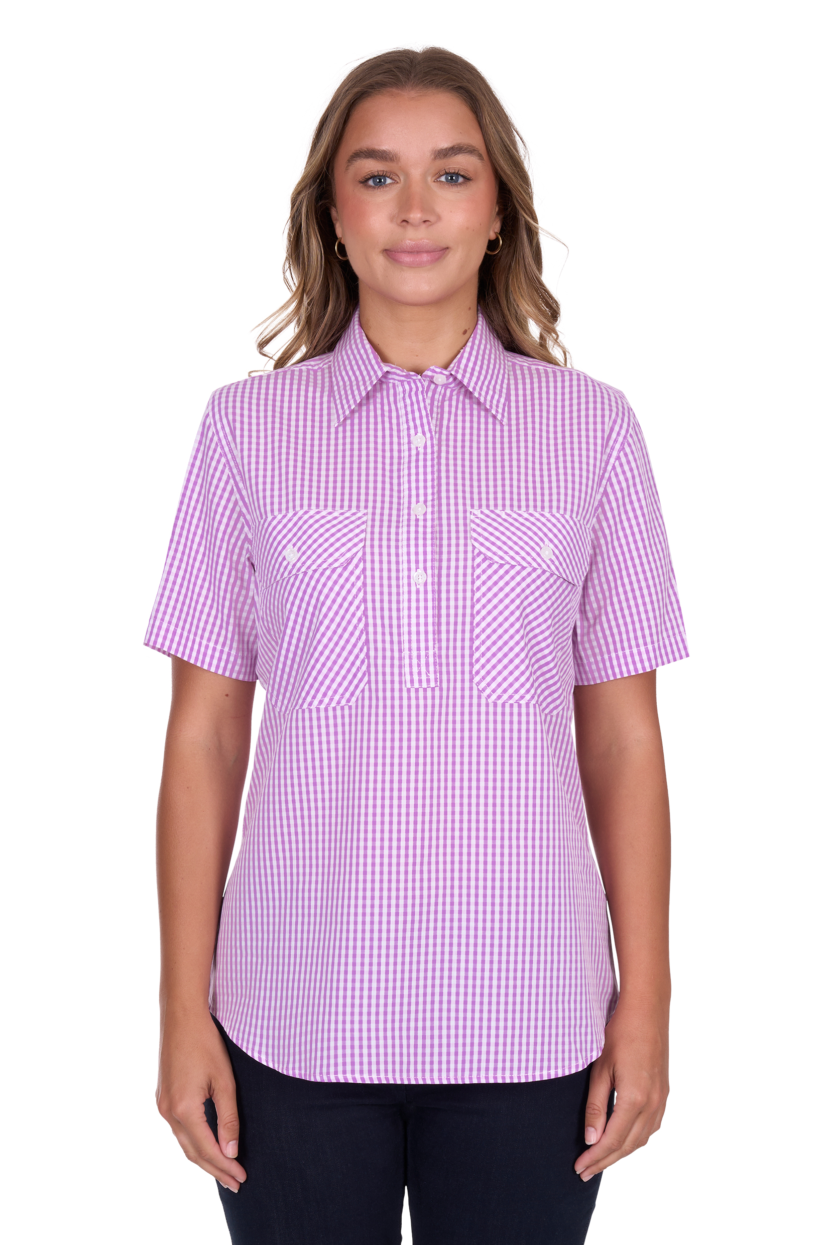 Women's Gracehalf Placketshort Sleeve Shirt