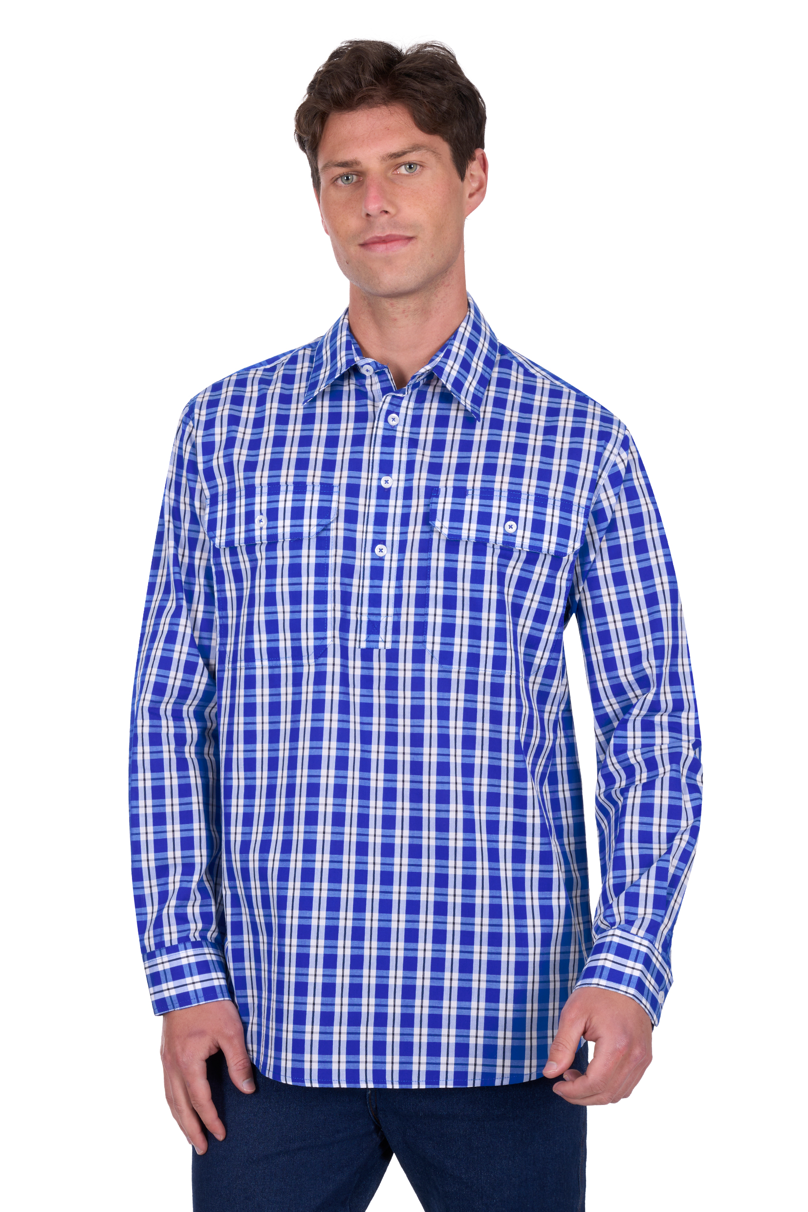 Men's Levers Halfplacket Long Sleeve Shirt