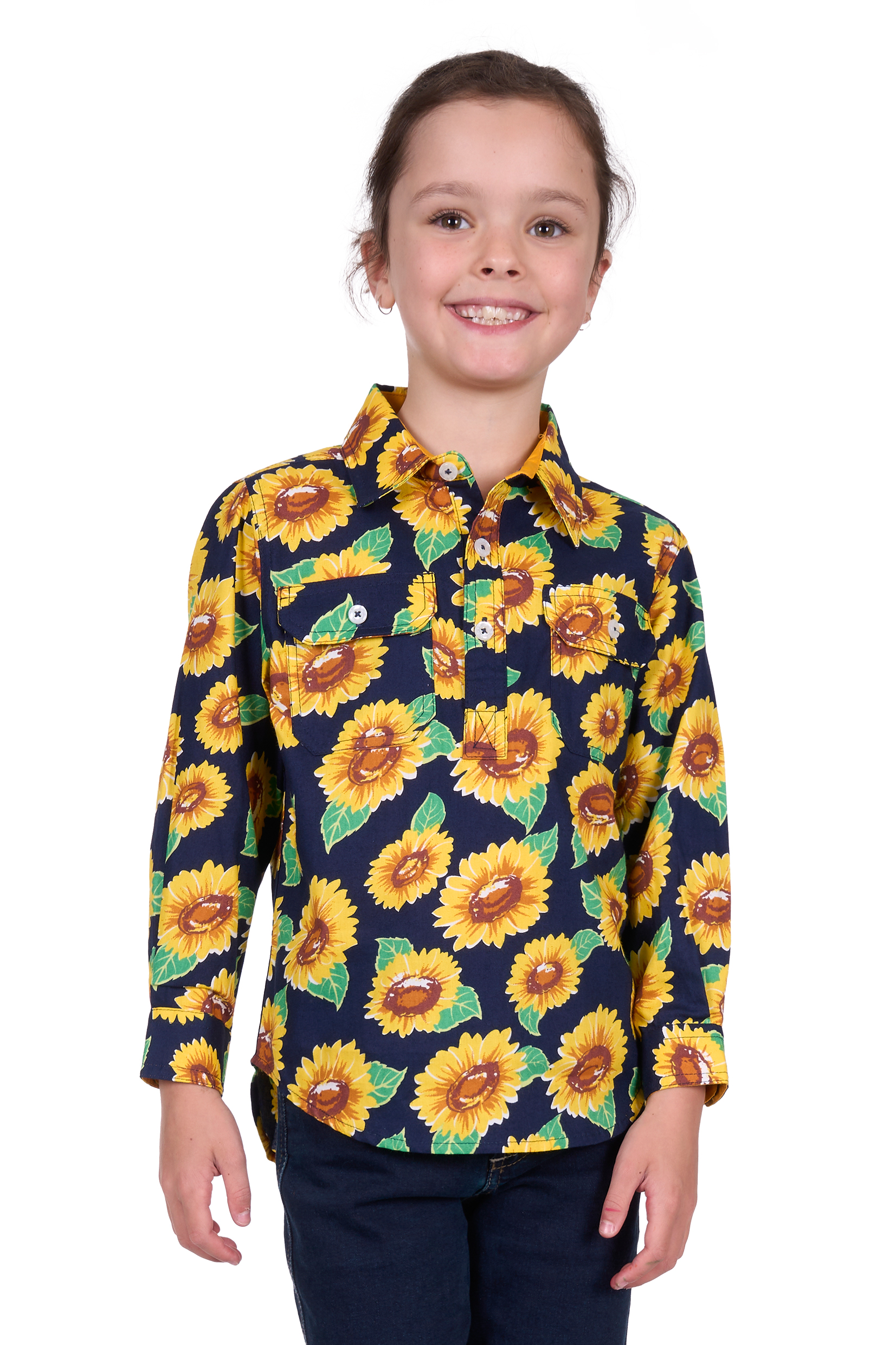 Kid’s Allyhalf Placketlong Sleeve Shirt