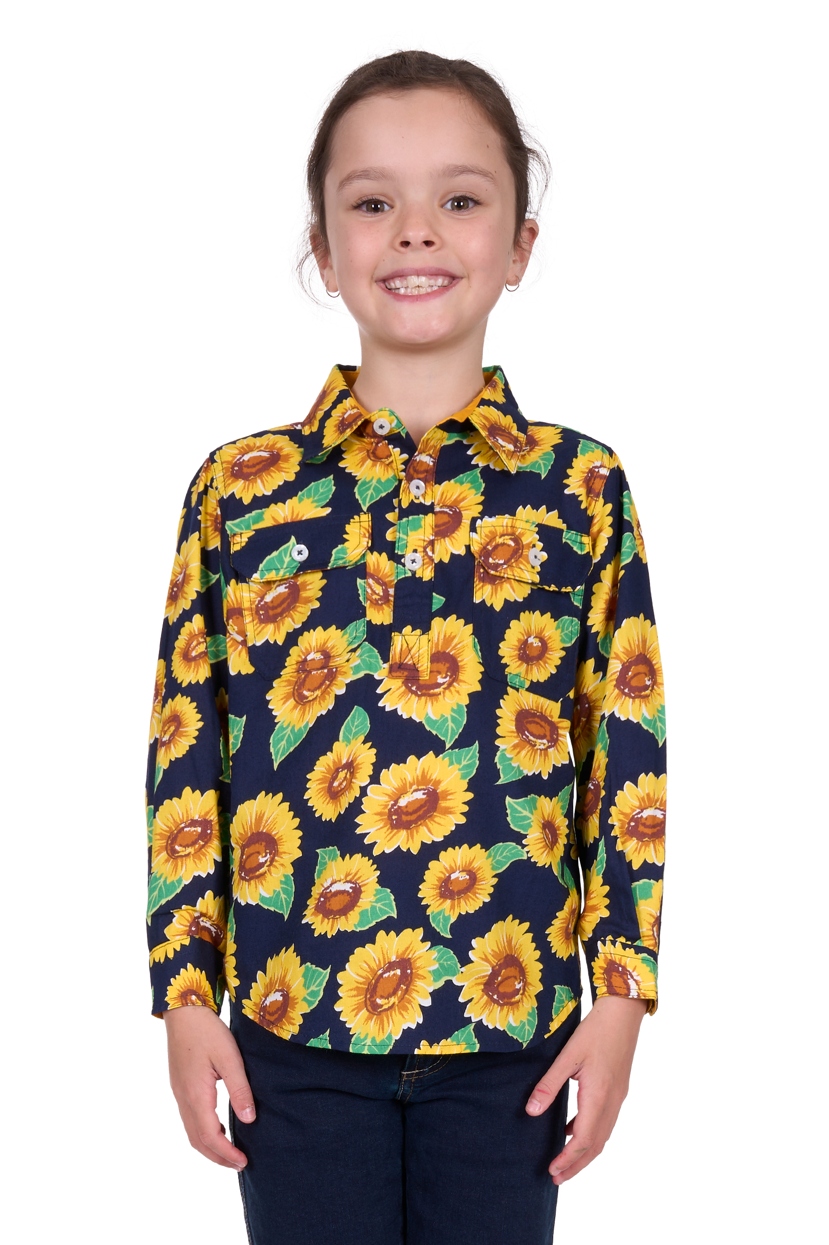 Kid’s Allyhalf Placketlong Sleeve Shirt