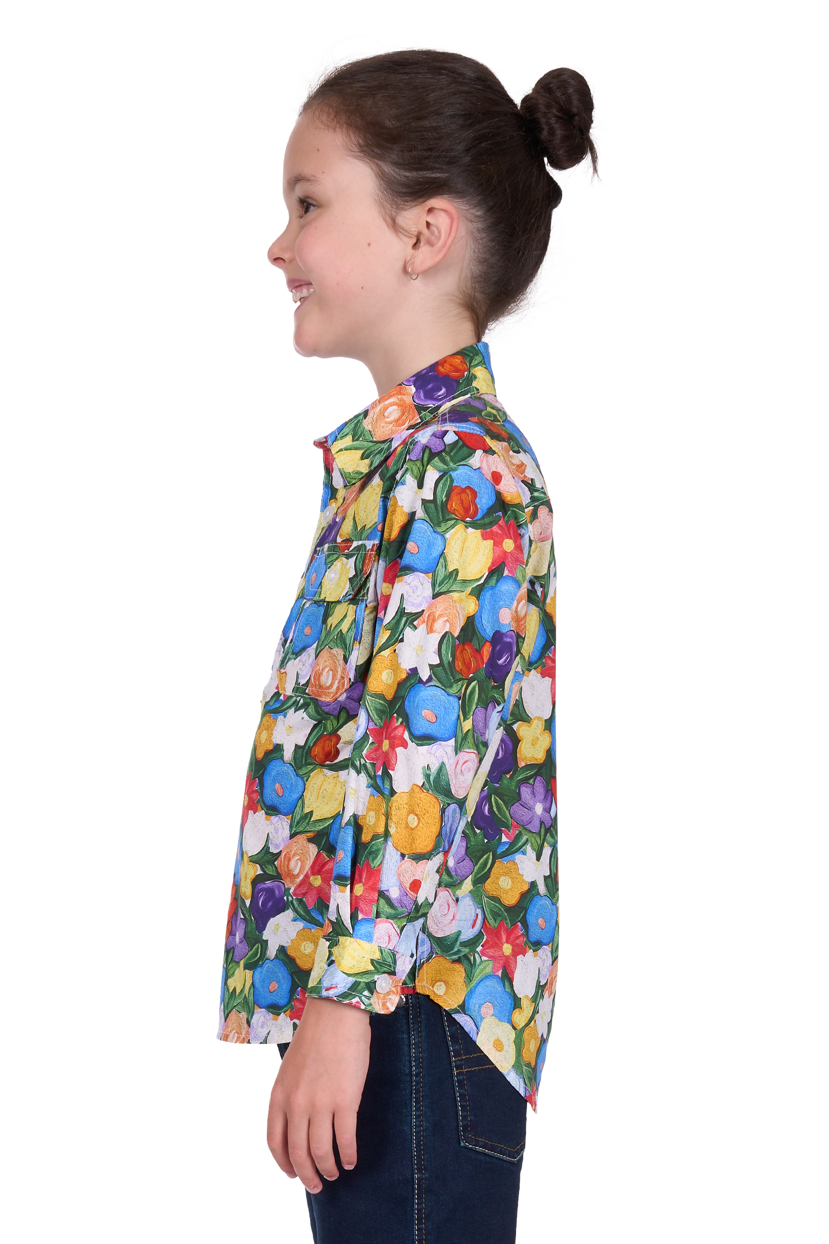 Kid’s Deliahalf Placketlong Sleeve Shirt