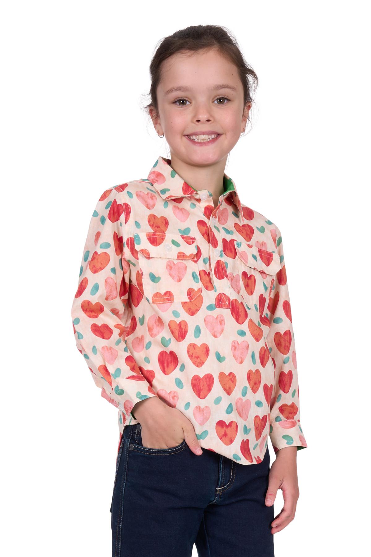 Kid’s Mirahalf Placketlong Sleeve Shirt