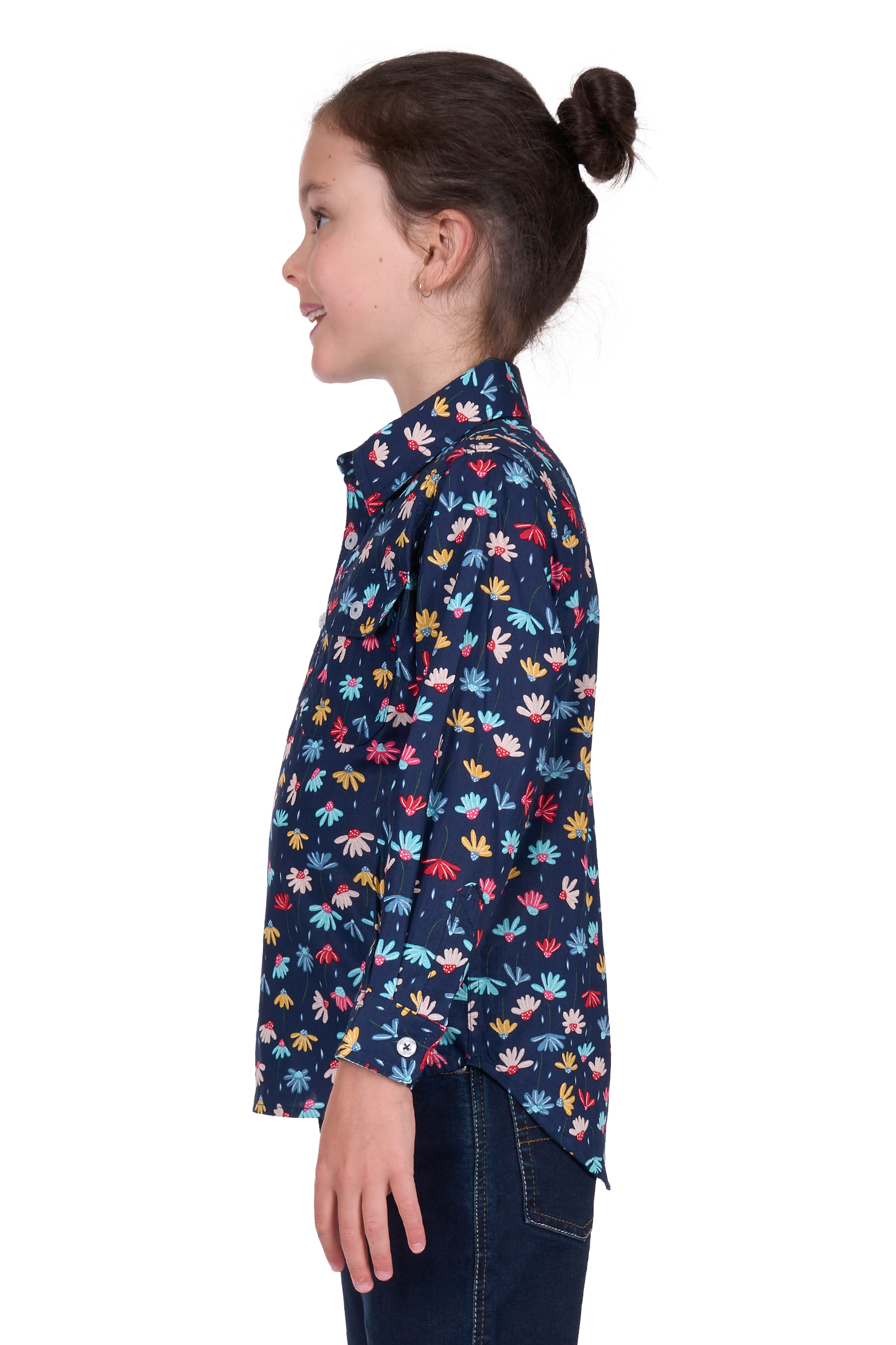 Kid’s Torihalf Placketlong Sleeve Shirt