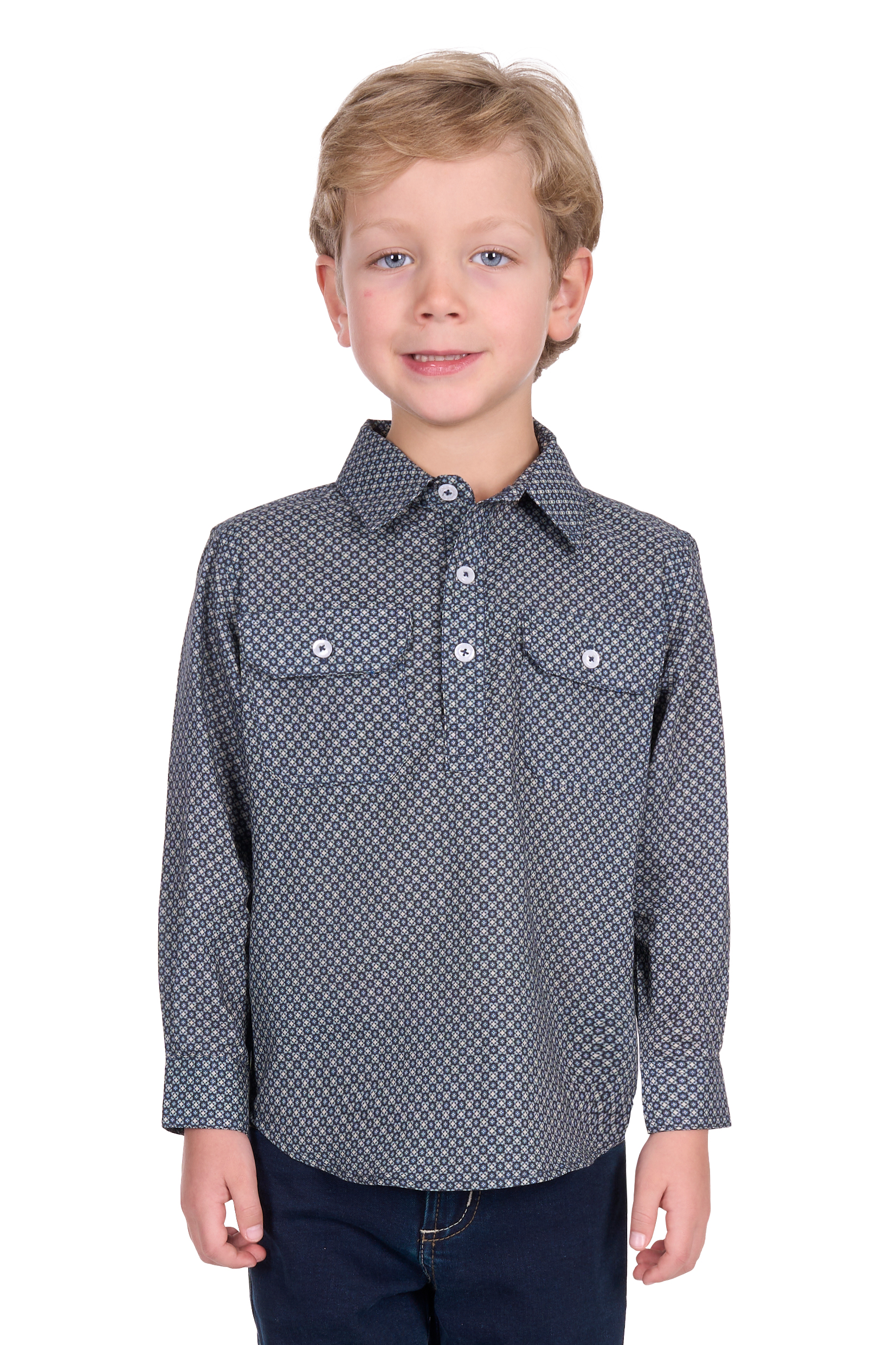 Kid's Tomsonhalf Placketlong Sleeve Shirt