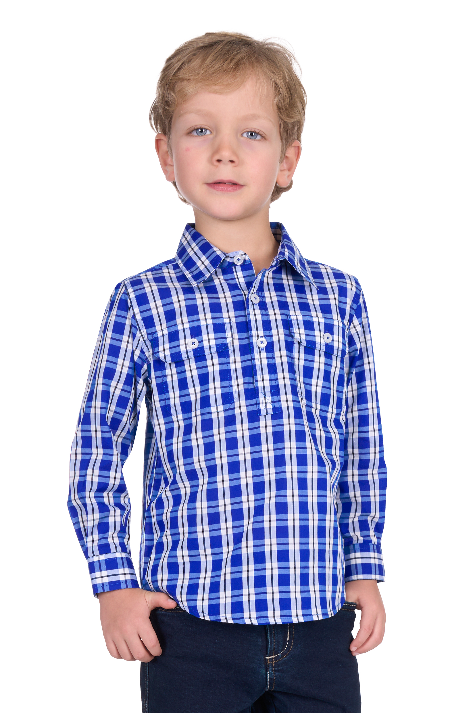 Kid's Levers Half Placket Long Sleeve Shirt