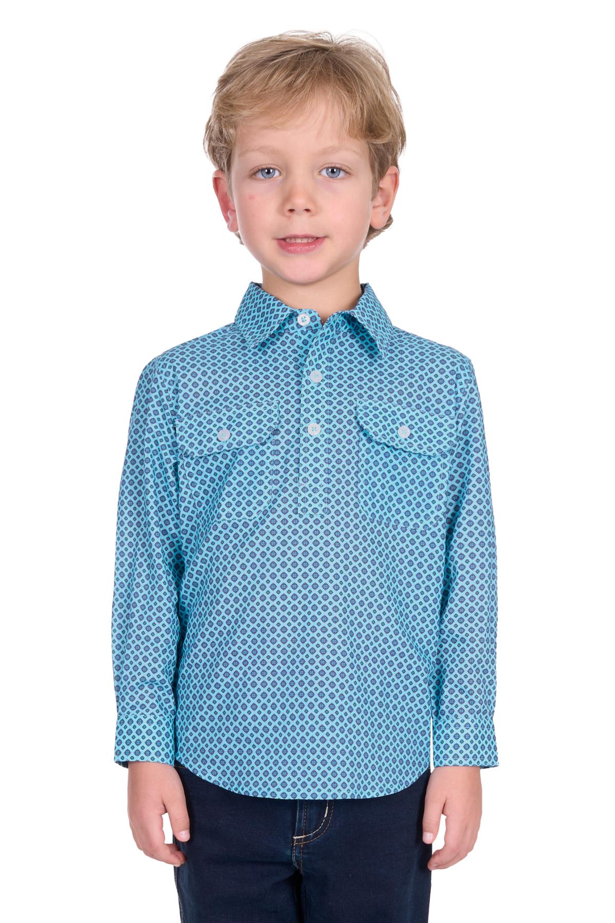 Kid's Lygonhalf Placketlong Sleeve Shirt