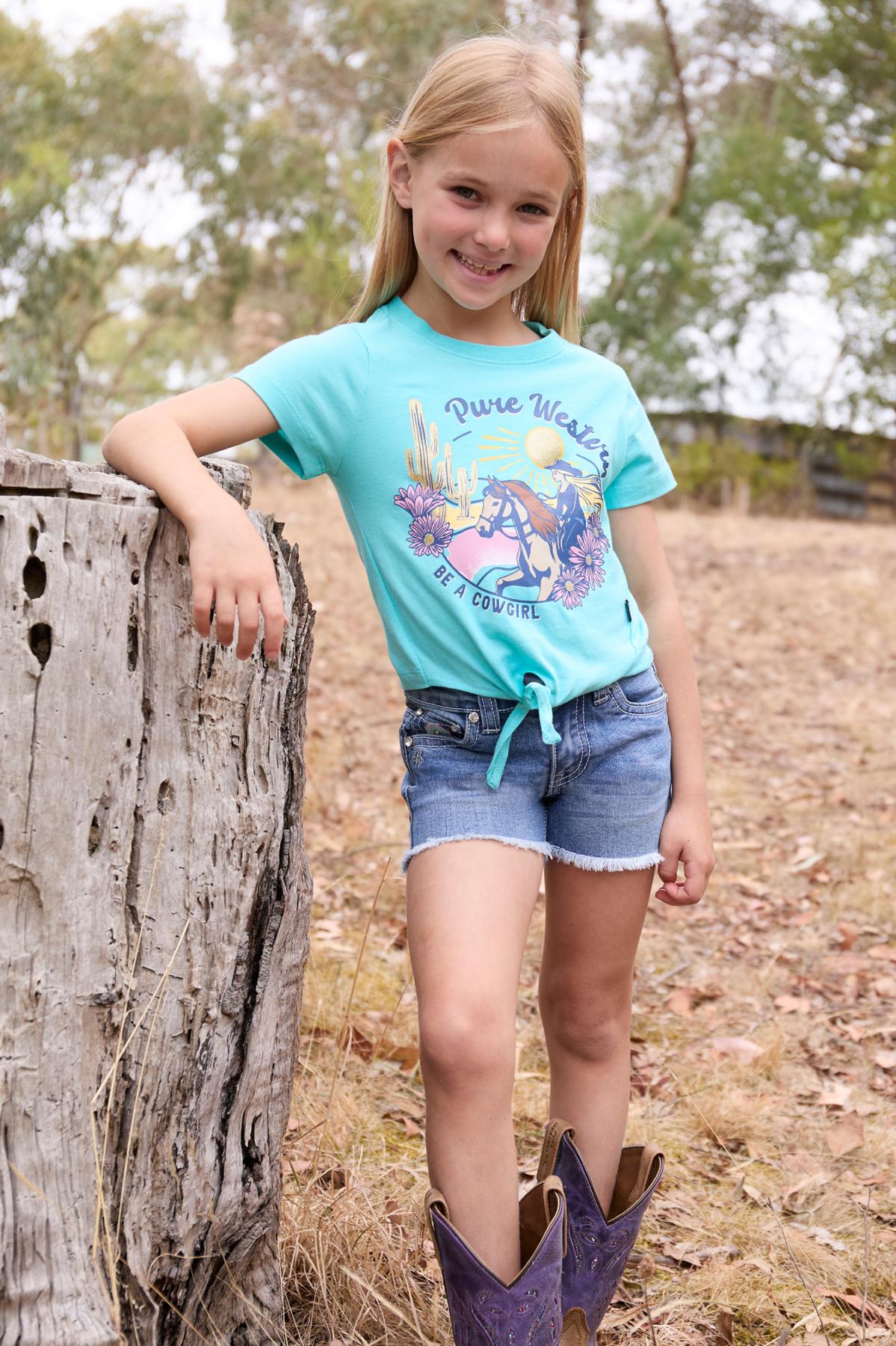 Girls Clover Ss Tee
