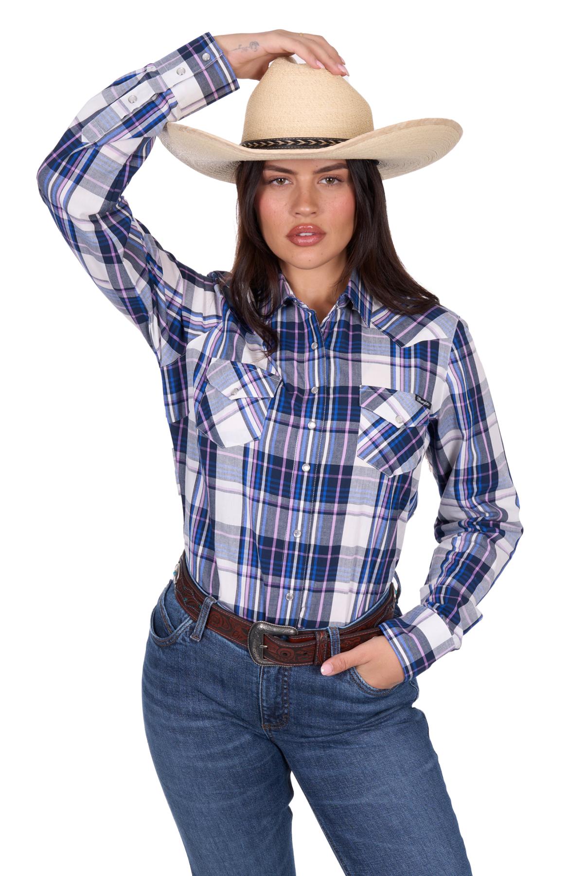 Wmns Peyton Check Ls Shirt