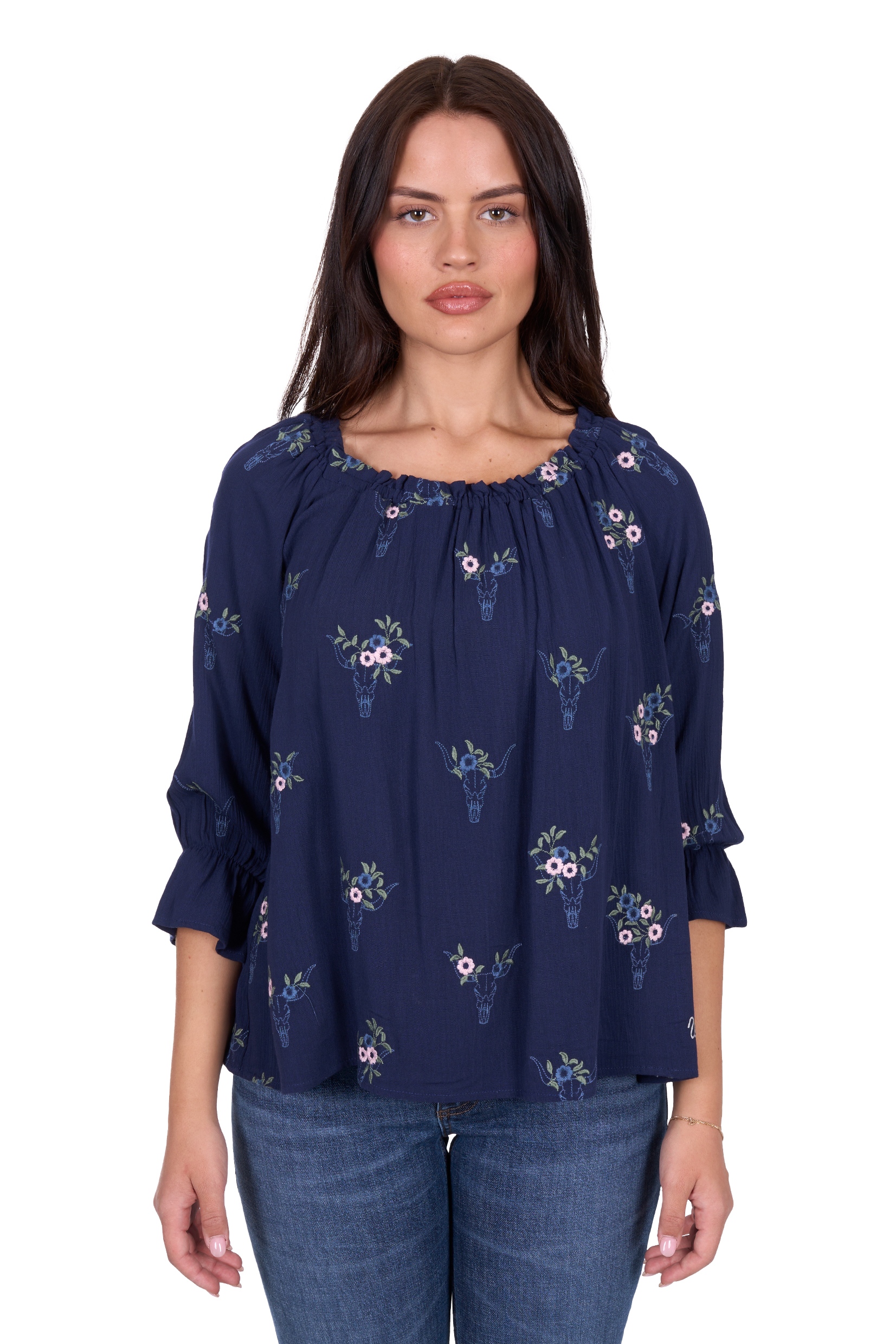 Wmns Camilla 3/4 Slv Blouse