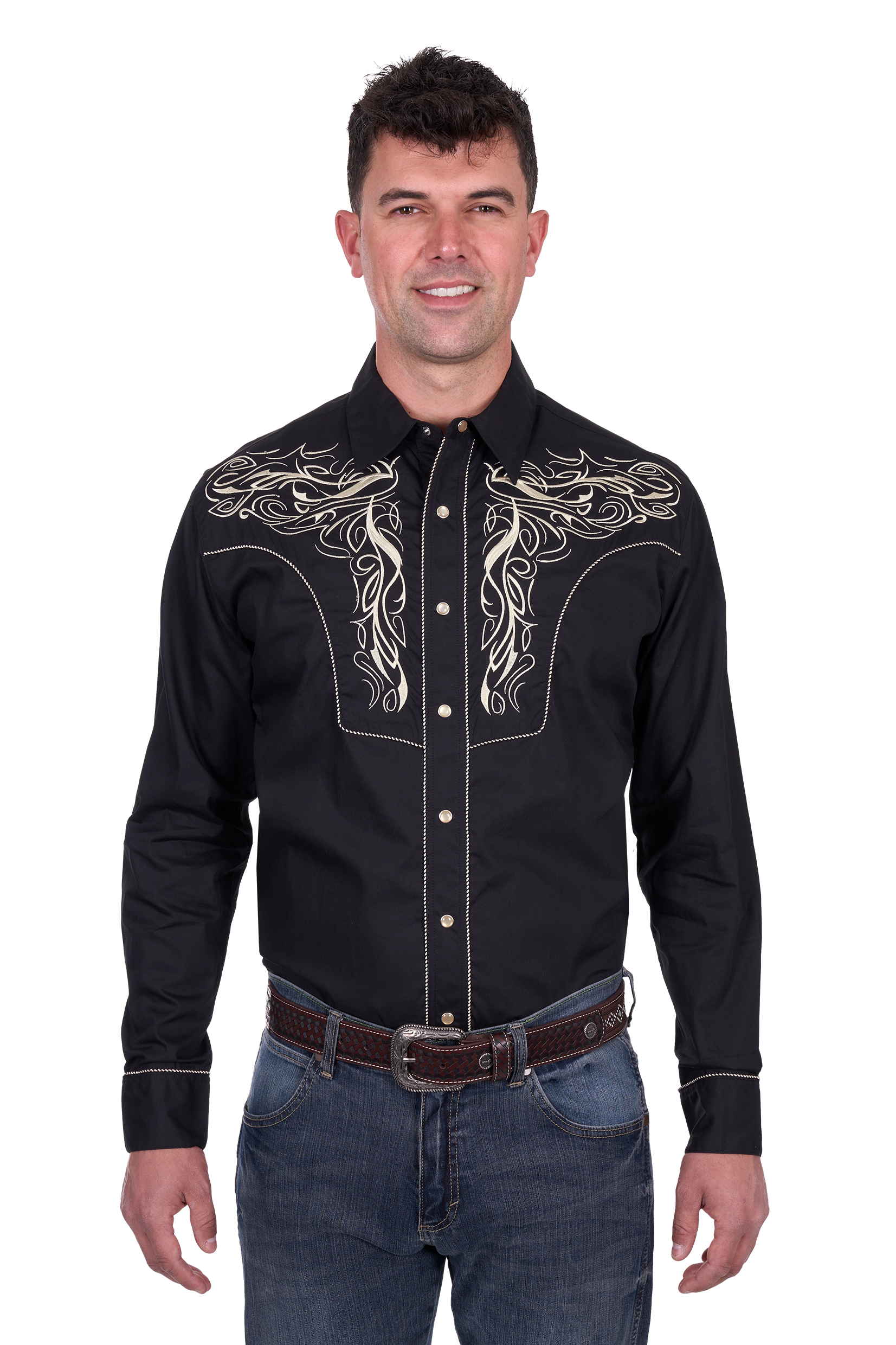 Mens Carlos Emb Ls Shirt