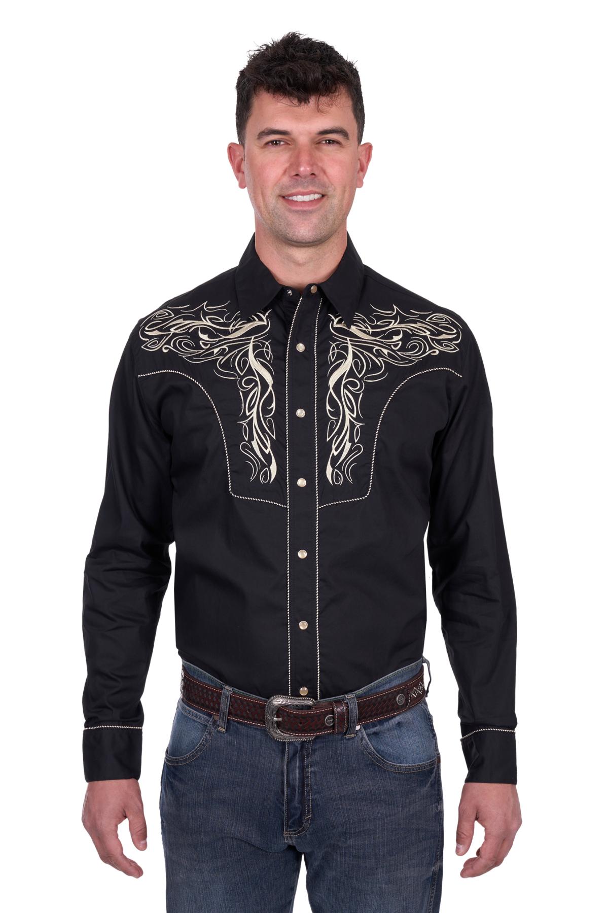 Mens Carlos Emb Ls Shirt