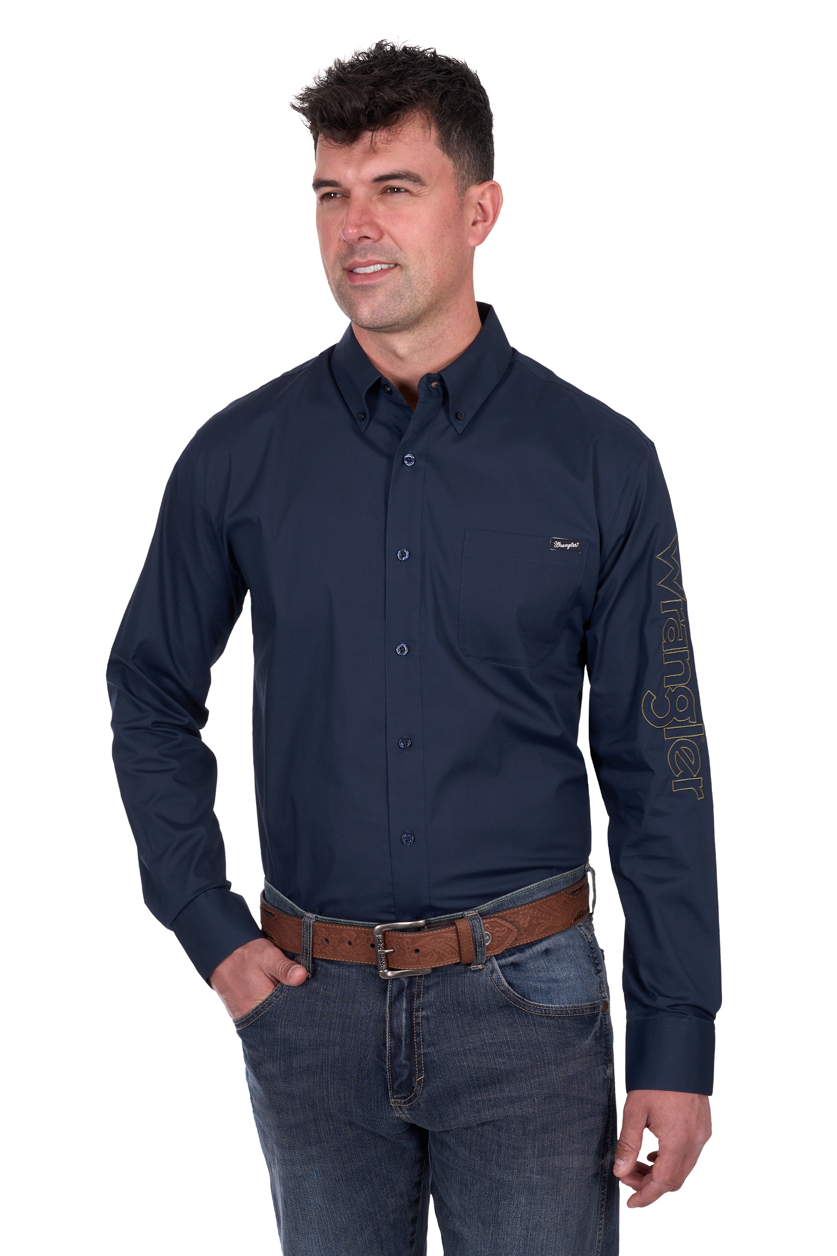 Mens Brad Logo Ls Shirt