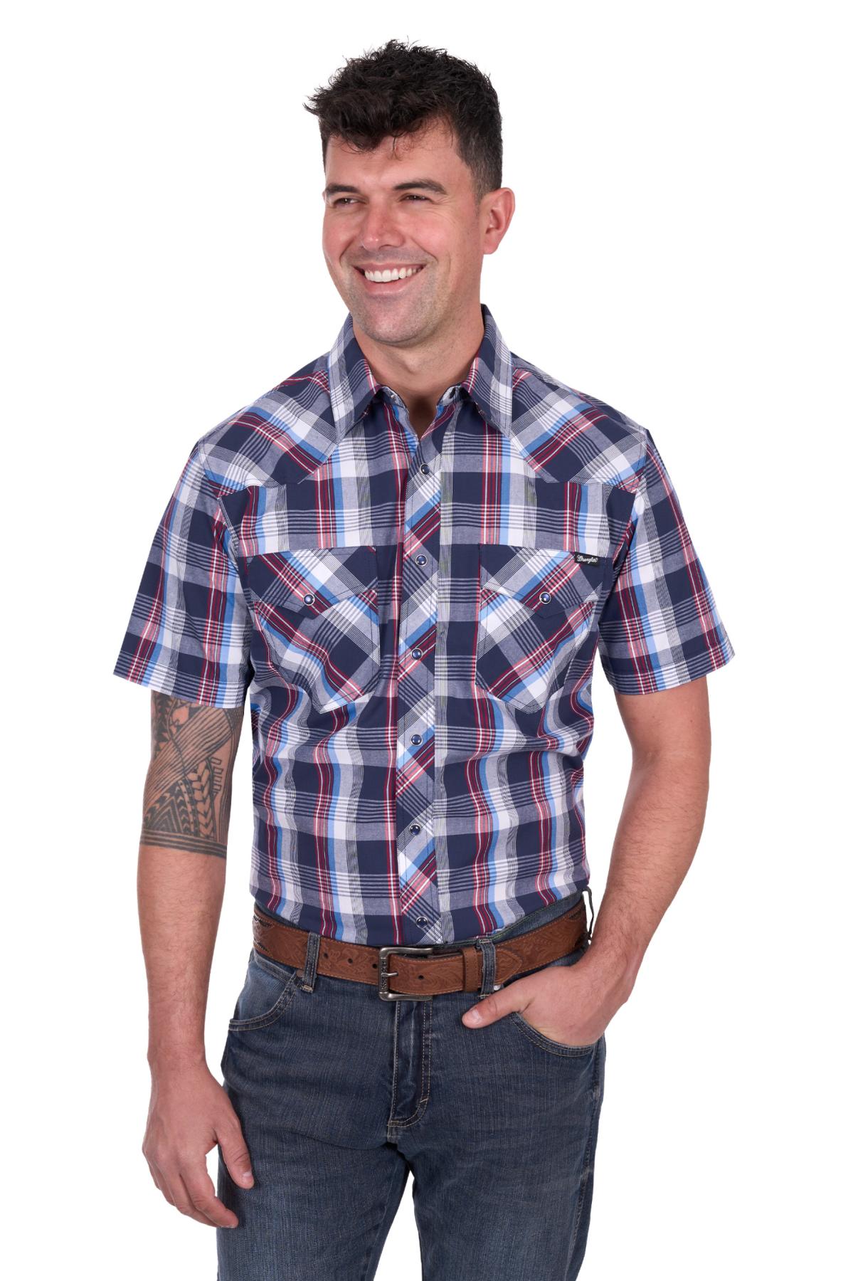 Men’s Phillip Check Western Short Sleeve Shirt