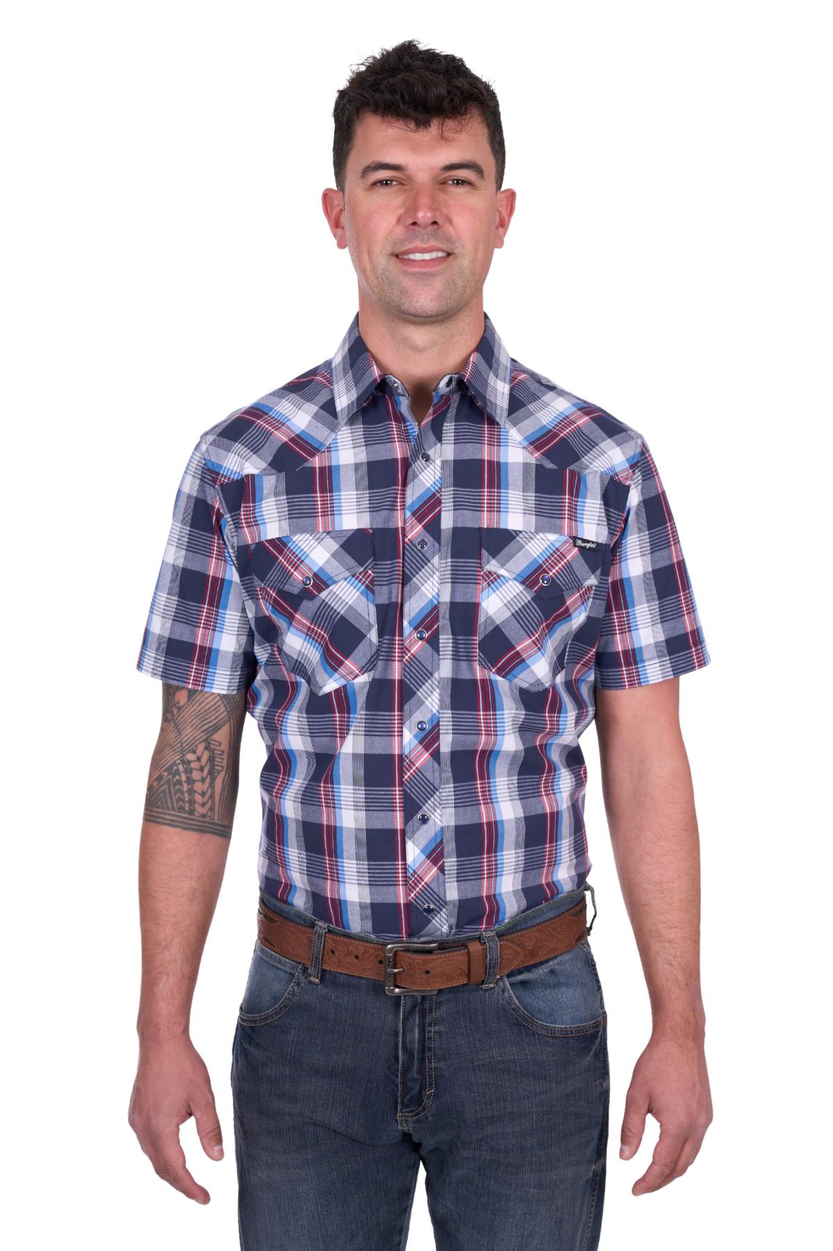Men’s Phillip Check Western Short Sleeve Shirt