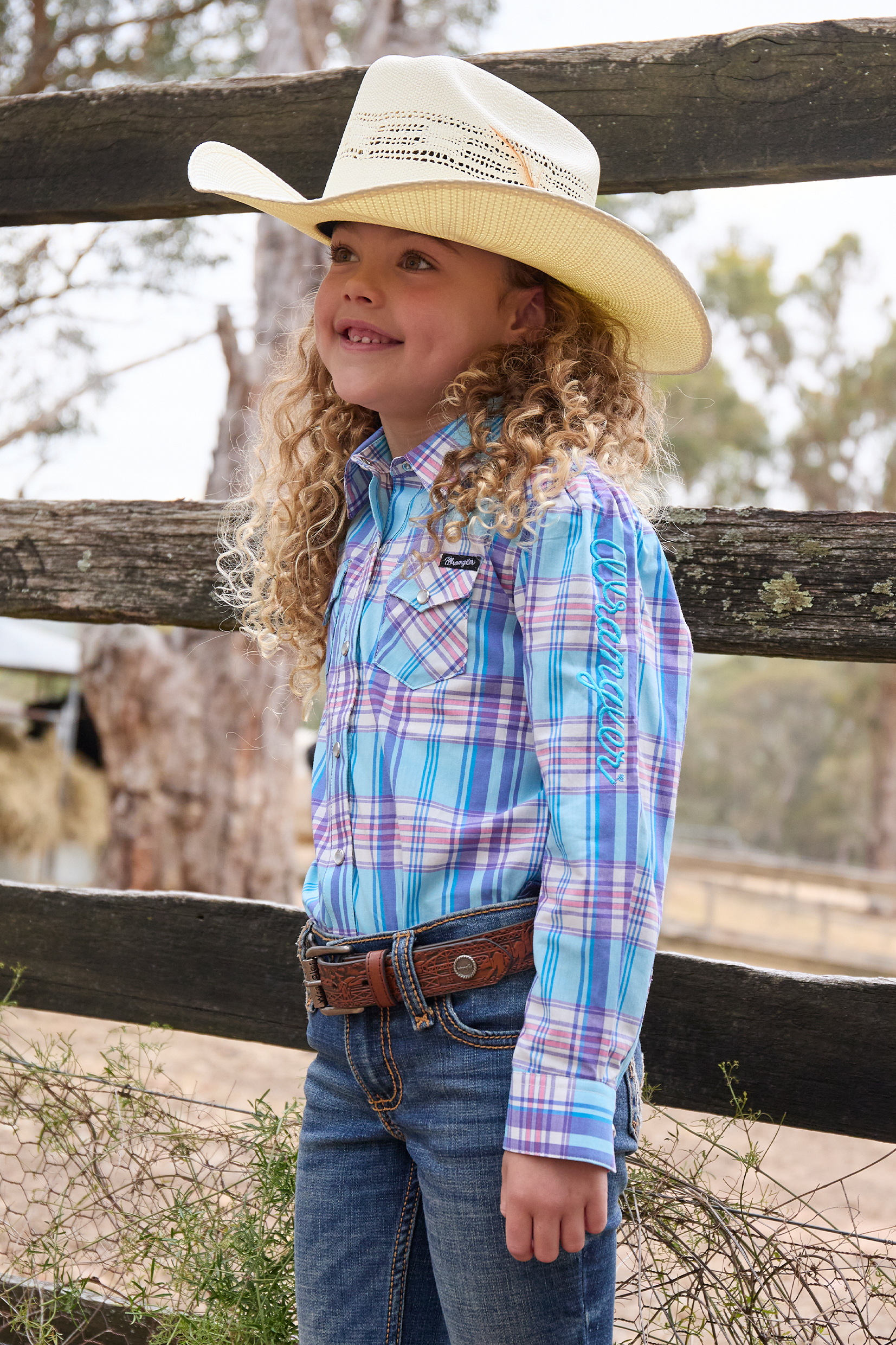 Girls Emily Check Ls Shirt