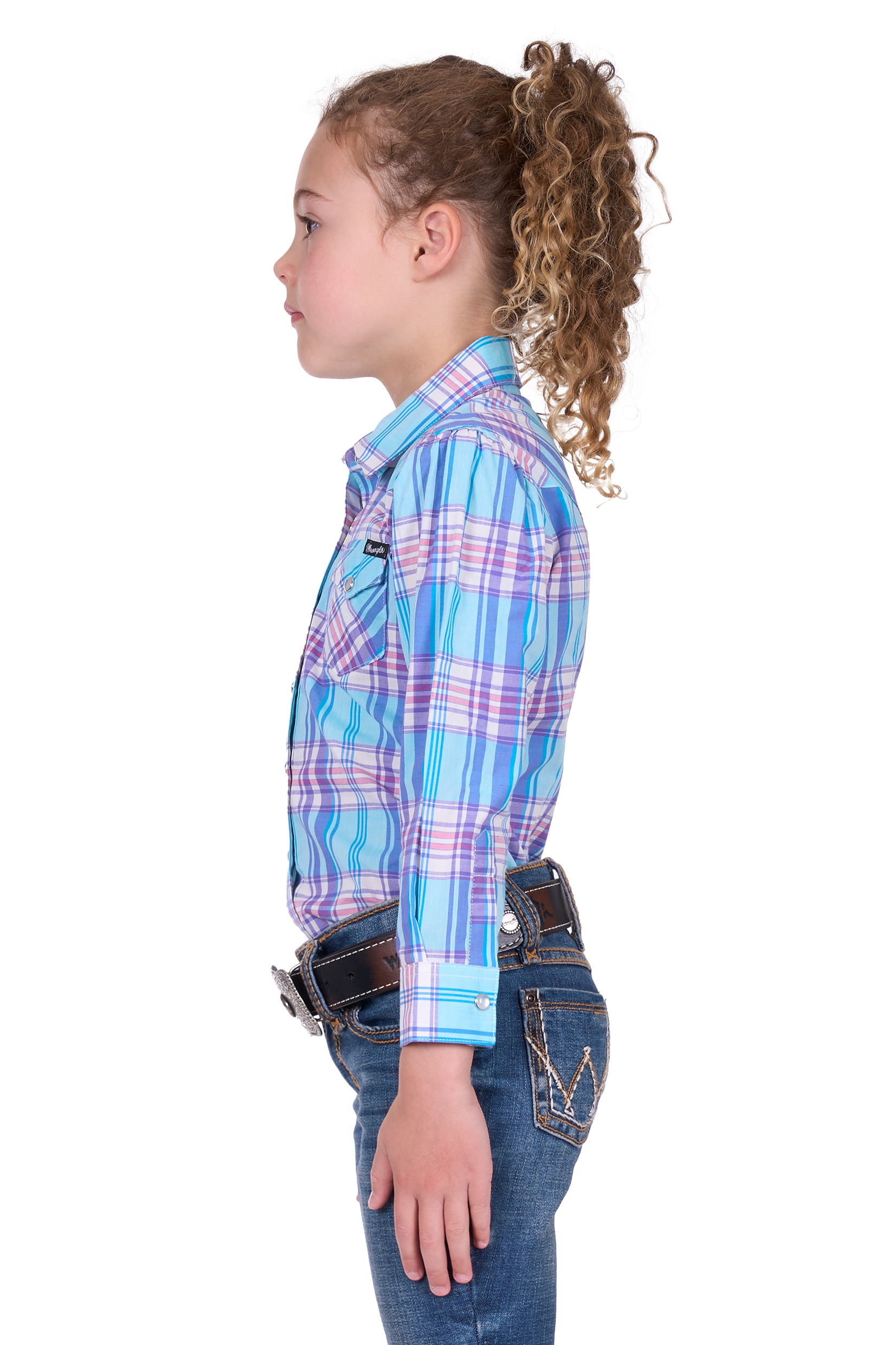 Girls Emily Check Ls Shirt Nl