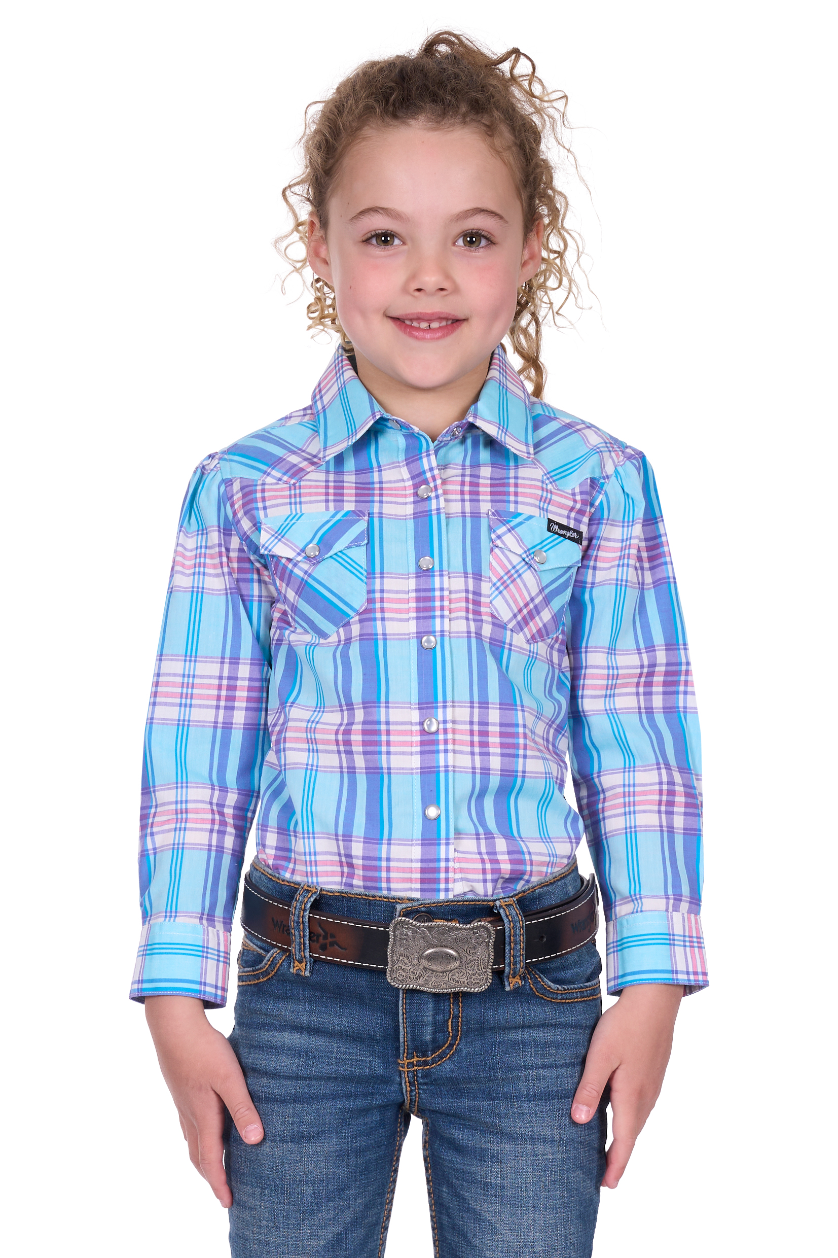 Girls Emily Check Ls Shirt Nl
