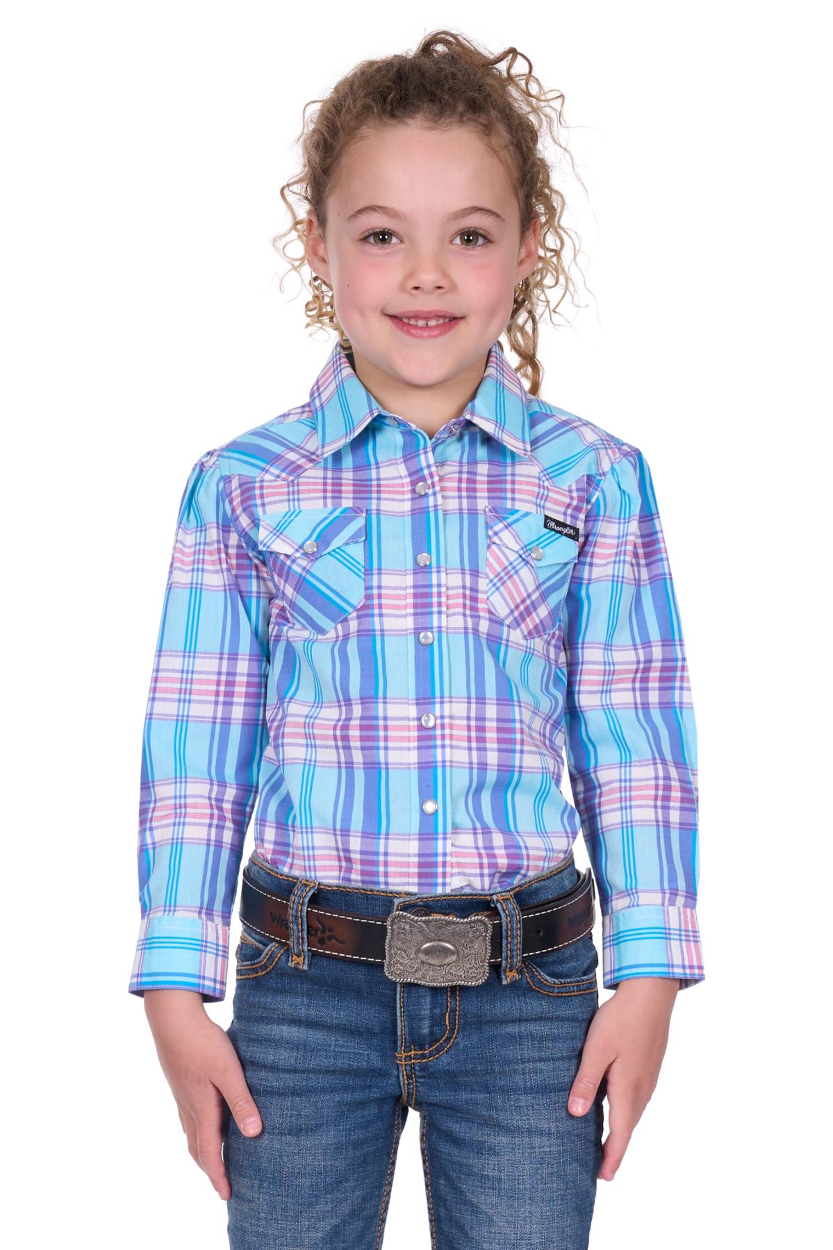 Girls Emily Check Ls Shirt Nl
