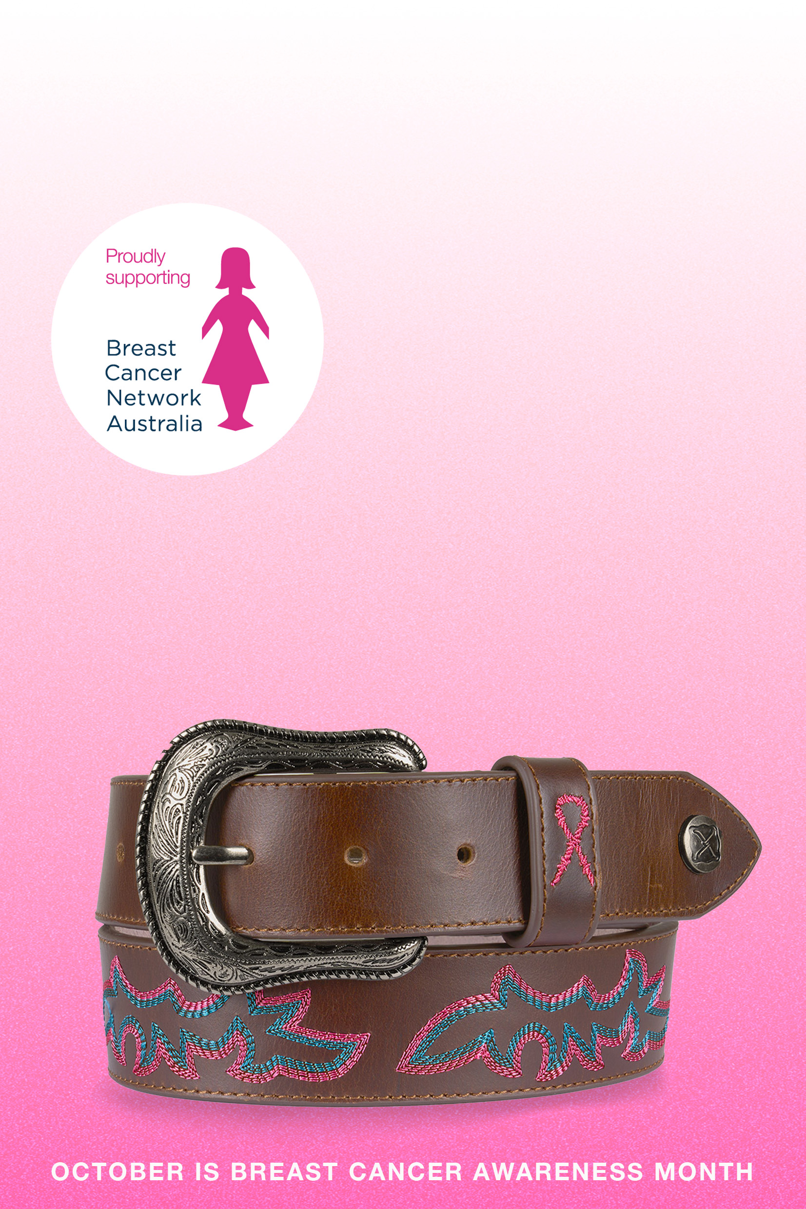Twisted X® Pink Ribbon Belt